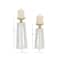 CosmoLiving by Cosmopolitan White Ceramic Modern Candle Holder Set